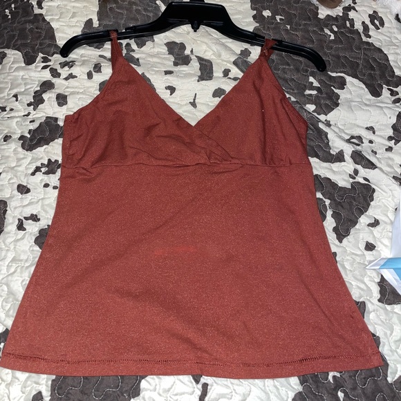 Medium Shyanne brown top with very light gold glitter . Worn once - Picture 1 of 1